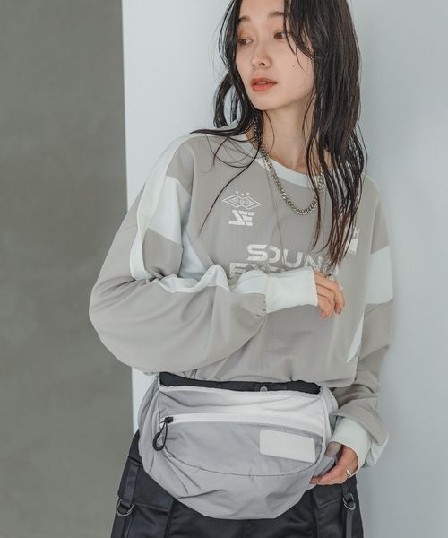 JEANASIS（ジーナシス）の「リフレクタージェットウエストBAG/996679（ボディバッグ/ウエストポーチ・レディース・グレー系その他/ホワイト系その他・FREE）」の10枚目の写真