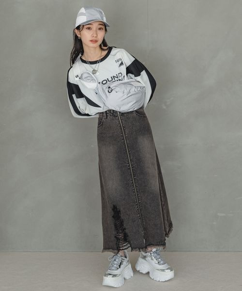 JEANASIS（ジーナシス）の「リフレクタージェットウエストBAG/996679（ボディバッグ/ウエストポーチ・レディース・グレー系その他/ホワイト系その他・FREE）」の16枚目の写真