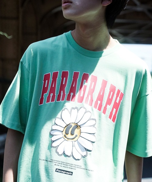 Paragraph（パラグラフ）の「【PARAGRAPH/パラグラフ 】  サークル ロゴ プリント Tシャツ LOGO PRINT T-shirt（Tシャツ/カットソー・メンズ・ホワイト系その他/ベージュ系その他/グリーン系その他2/ブルー系その他・FREE）」の3枚目の写真