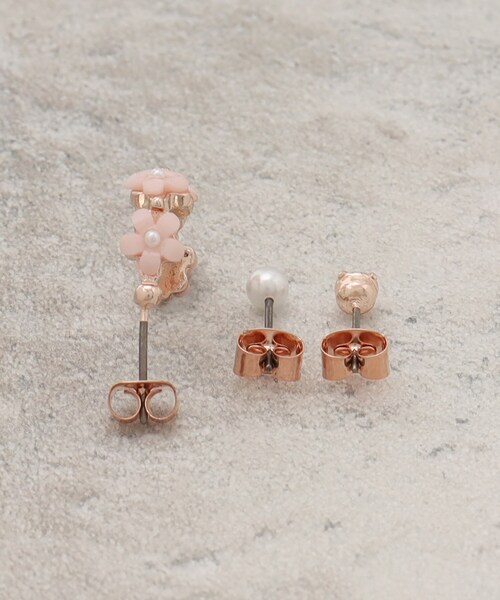 SHOO・LA・RUE(シューラルー)の「◆【6点セット】フラワーフープピアス(ピアス(両耳用)・レディース・ピンクゴールド/シルバー/ゴールド・00)」の8枚目の写真