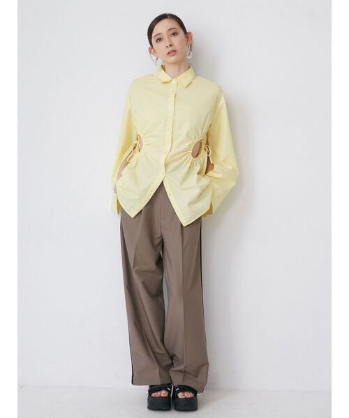 MURUA（ムルーア）の「サイドラインタックパンツ（その他パンツ・レディース・アイボリー/モカ/グレー・1/2）」の10枚目の写真