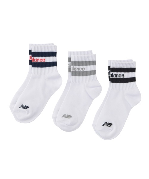 ジュニアショートライン3Pソックス（ソックス/靴下）｜New
