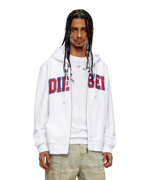 DIESEL（ディーゼル）の「メンズ スウェット パーカー S-GINN-HOOD-ZIP-K12（パーカー・メンズ・ブラック/ホワイト・LARGE/XXX-LARGE/MEDIUM/X-LARGE/X-SMALL/SMALL/XX-LARGE）」の7枚目の写真