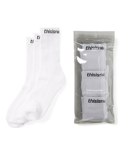 thisisneverthat（ディスイズネバーザット）の「SP-Logo Socks 3Pack（ソックス/靴下・メンズ・ブラック/グリーン/ホワイト・M/L）」の6枚目の写真