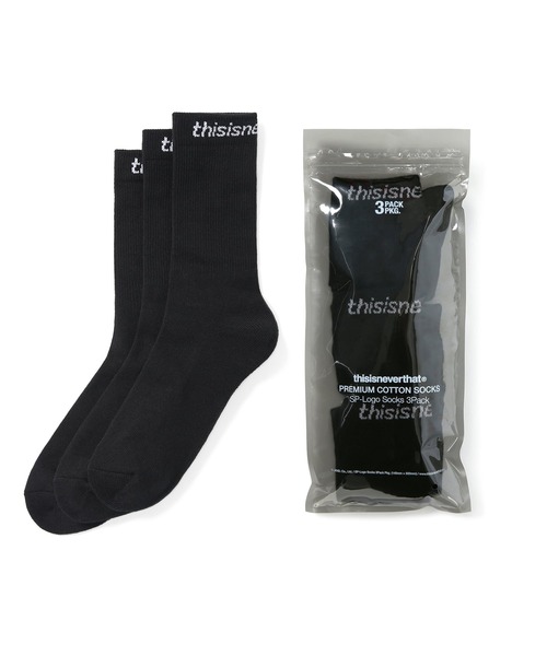 thisisneverthat（ディスイズネバーザット）の「SP-Logo Socks 3Pack（ソックス/靴下・メンズ・ブラック/グリーン/ホワイト・M/L）」の11枚目の写真