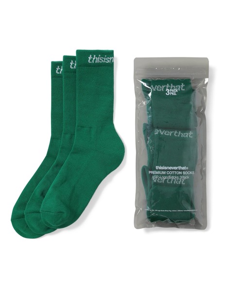 thisisneverthat（ディスイズネバーザット）の「SP-Logo Socks 3Pack（ソックス/靴下・メンズ・ブラック/グリーン/ホワイト・M/L）」の16枚目の写真
