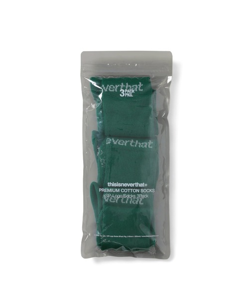 thisisneverthat（ディスイズネバーザット）の「SP-Logo Socks 3Pack（ソックス/靴下・メンズ・ブラック/グリーン/ホワイト・M/L）」の17枚目の写真