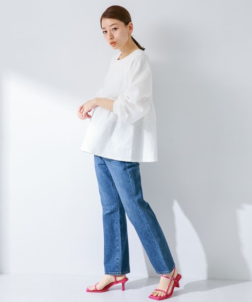 URBAN RESEARCH Sonny Label（アーバンリサーチサニーレーベル）の「ふくれジャガードペプラムブラウス（シャツ/ブラウス・レディース・ブラック/オフホワイト/ベージュ・FREE）」の12枚目の写真