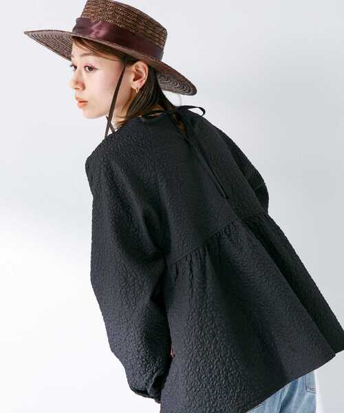 URBAN RESEARCH Sonny Label（アーバンリサーチサニーレーベル）の「ふくれジャガードペプラムブラウス（シャツ/ブラウス・レディース・ブラック/オフホワイト/ベージュ・FREE）」の16枚目の写真