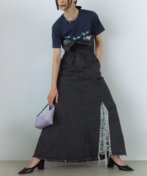 Firsthand | Firsthand/ファーストハンド 2WAYクラッシュデニムベアワンピース / デニムスカート(ワンピース)