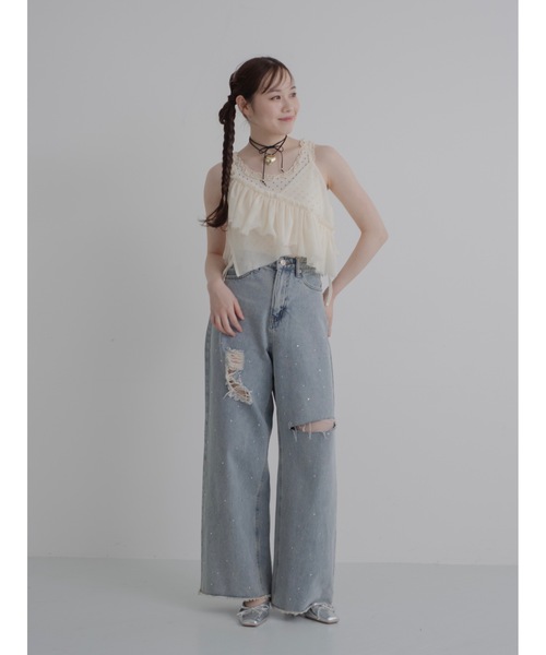 ブランド公式通販サイト clash bijou pants（デニムパンツ）｜jumelle（ジュメロ denim パンツ