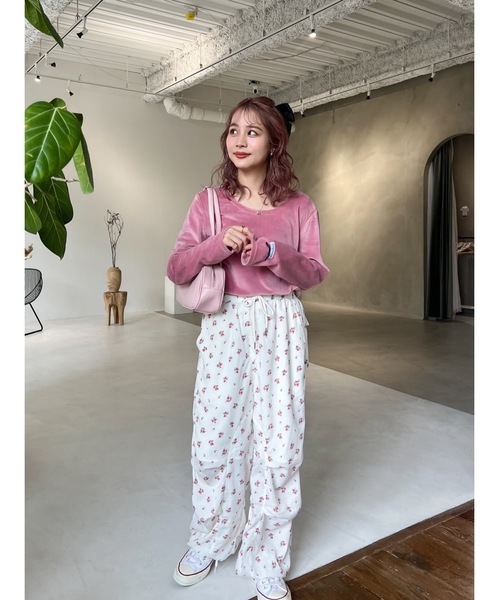 ミュベールのフラワーカーゴパンツ フラワーカーゴパンツ | MUVEIL Online Shop