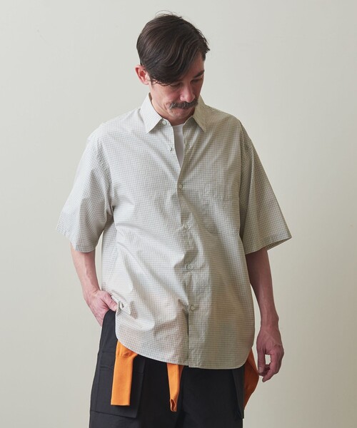 美品 Steven Alan コットンリネン BD チェックシャツ Steven Alan（スティーブンアラン）の「＜Steven Alan