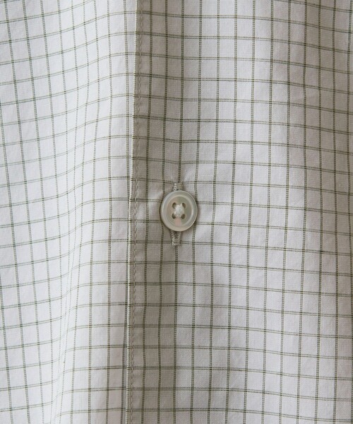 Steven Alan(スティーブンアラン)の「<Steven Alan> コットン/シルク/リネン チェック レギュラーカラー シャツ -A-LINE LOOSE CASUAL(シャツ/ブラウス・メンズ・ライトグレー/ベージュ・S/M/L/XL)」の17枚目の写真