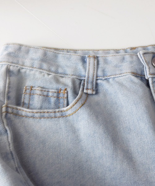 Miniministore(ミニミニストア)の「ストレートデニムパンツ ハイウエスト美脚(デニムパンツ・レディース・サックスブルー/インディゴブルー・L/S/XL/M)」の19枚目の写真