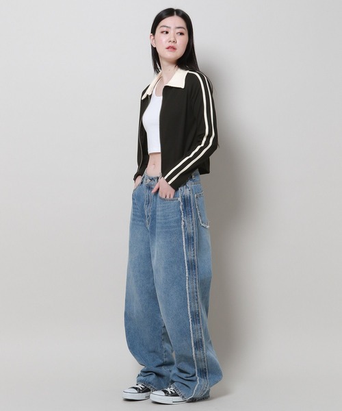3.3 Field Trip (3.3フィールドトリップ)の「3.3 Field Trip/ラインZIP 2100061(Tシャツ/カットソー・レディース・ブラック/アイボリー・FREE)」の12枚目の写真