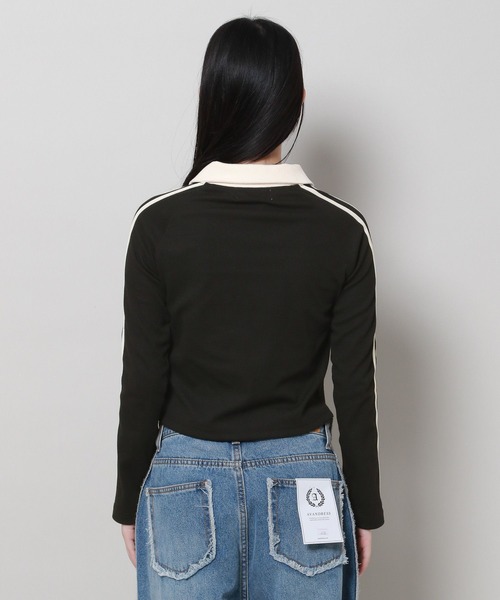 3.3 Field Trip (3.3フィールドトリップ)の「3.3 Field Trip/ラインZIP 2100061(Tシャツ/カットソー・レディース・ブラック/アイボリー・FREE)」の20枚目の写真