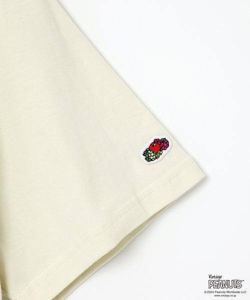 FRUIT OF THE LOOM(フルーツオブザルーム)の「FRUIT OF THE LOOM/フルーツオブザルーム FTL×PEANUTS 表ピーチ起毛T-a(Tシャツ/カットソー・メンズ・アイボリー/サックスブルー・L/M/S)」の5枚目の写真