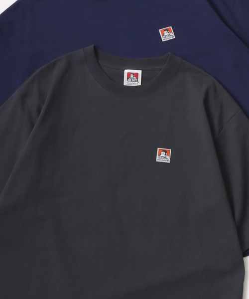 BEN DAVIS(ベンデイビス)の「BEN DAVIS/ベンデイビス BEN'S LABEL BIG TEE/オーバーサイズ ロゴ ワンポイント刺繍 半袖Tシャツ/レディース メンズ(Tシャツ/カットソー・メンズ・ブラック/ダークグリーン/オートミール/チャコール/マスタード/ダークブルー/パープル/ホワイト・M/L/XL)」の3枚目の写真