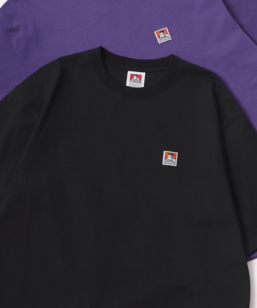 BEN DAVIS(ベンデイビス)の「BEN DAVIS/ベンデイビス BEN'S LABEL BIG TEE/オーバーサイズ ロゴ ワンポイント刺繍 半袖Tシャツ/レディース メンズ(Tシャツ/カットソー・メンズ・ブラック/ダークグリーン/オートミール/チャコール/マスタード/ダークブルー/パープル/ホワイト・M/L/XL)」の1枚目の写真