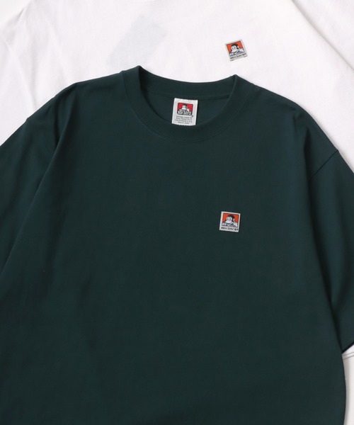 BEN DAVIS(ベンデイビス)の「BEN DAVIS/ベンデイビス BEN'S LABEL BIG TEE/オーバーサイズ ロゴ ワンポイント刺繍 半袖Tシャツ/レディース メンズ(Tシャツ/カットソー・メンズ・ブラック/ダークグリーン/オートミール/チャコール/マスタード/ダークブルー/パープル/ホワイト・M/L/XL)」の5枚目の写真