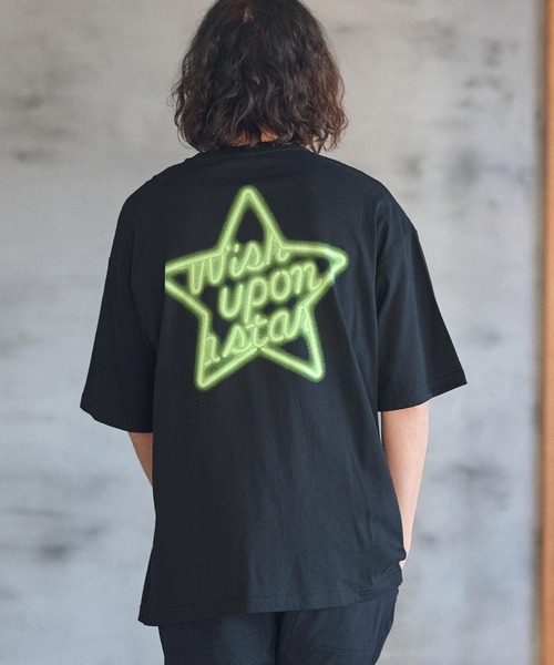 mt8929- ビッグシルエットプリントT（NEONスター）（Tシャツ