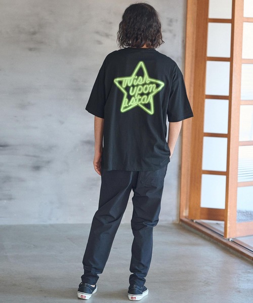 mt8929- ビッグシルエットプリントT（NEONスター）（Tシャツ