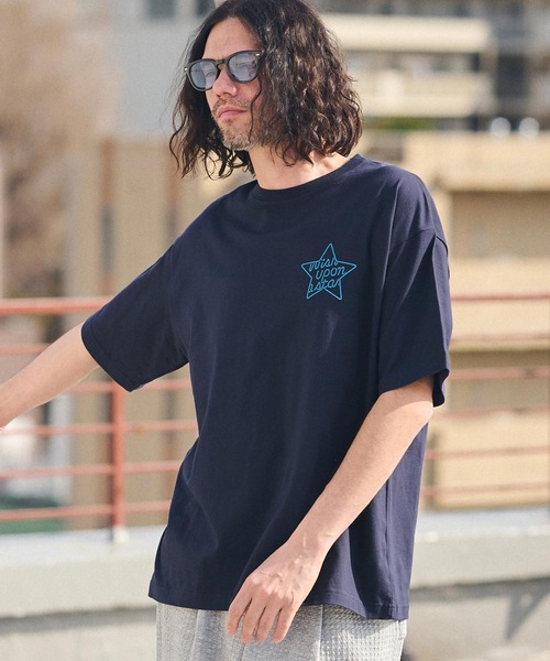 mt8929- ビッグシルエットプリントT（NEONスター）（Tシャツ