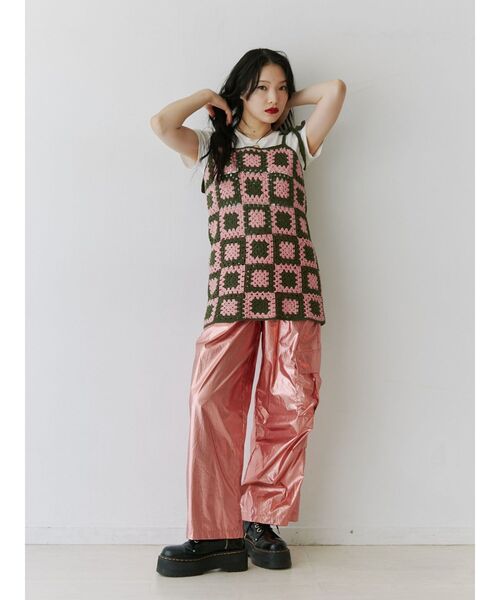 jouetie（ジュエティ）の「2トーンクロシェキャミチュニック（チュニック・レディース・カーキ/ブラック・MEDIUM）」の10枚目の写真