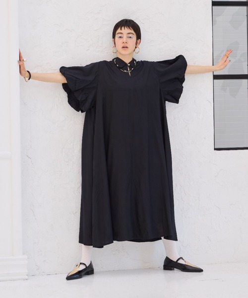 ハンドメイド作家 s*mam+ ふんわりバルーンワンピース ハンドメイド作家 s*mam+ ふんわりバルーンワンピース