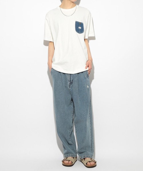 Lee(リー)の「【Lee】Demnim Pocket TEE(Tシャツ/カットソー・メンズ・ダークグレー/ホワイト/マルチ・S/M/L/XL)」の6枚目の写真
