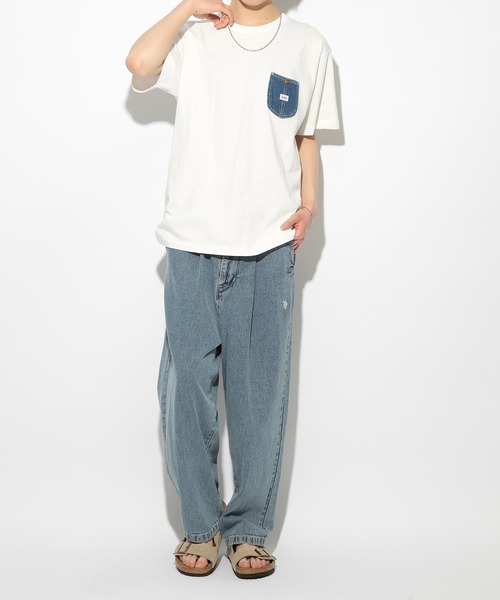 Lee(リー)の「【Lee】Demnim Pocket TEE(Tシャツ/カットソー・メンズ・ダークグレー/ホワイト/マルチ・S/M/L/XL)」の7枚目の写真