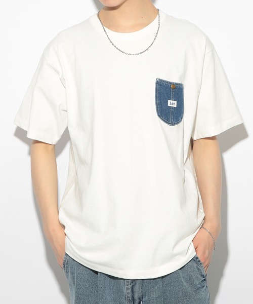 Lee(リー)の「【Lee】Demnim Pocket TEE(Tシャツ/カットソー・メンズ・ダークグレー/ホワイト/マルチ・S/M/L/XL)」の4枚目の写真