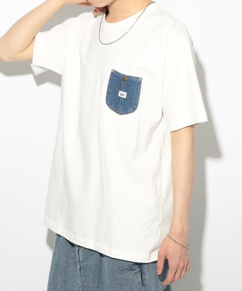 Lee(リー)の「【Lee】Demnim Pocket TEE(Tシャツ/カットソー・メンズ・ダークグレー/ホワイト/マルチ・S/M/L/XL)」の5枚目の写真