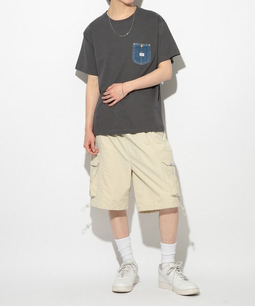 Lee(リー)の「【Lee】Demnim Pocket TEE(Tシャツ/カットソー・メンズ・ダークグレー/ホワイト/マルチ・S/M/L/XL)」の10枚目の写真
