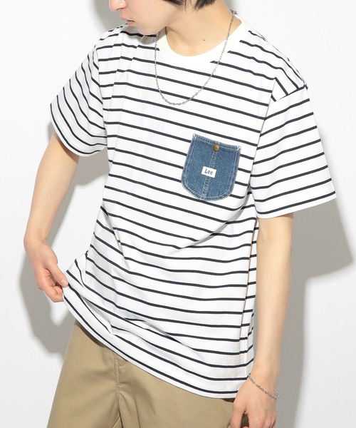 Lee(リー)の「【Lee】Demnim Pocket TEE(Tシャツ/カットソー・メンズ・ダークグレー/ホワイト/マルチ・S/M/L/XL)」の13枚目の写真