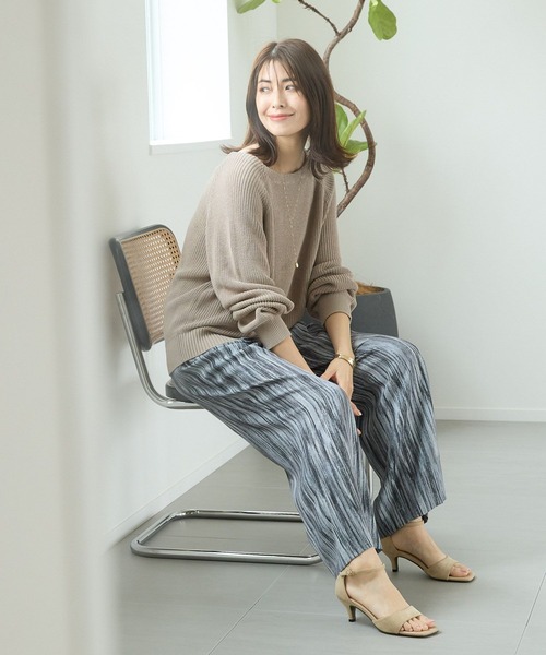 セール】ラク艶柄ワイドパンツ（その他パンツ）｜Elura（エルーラ）の