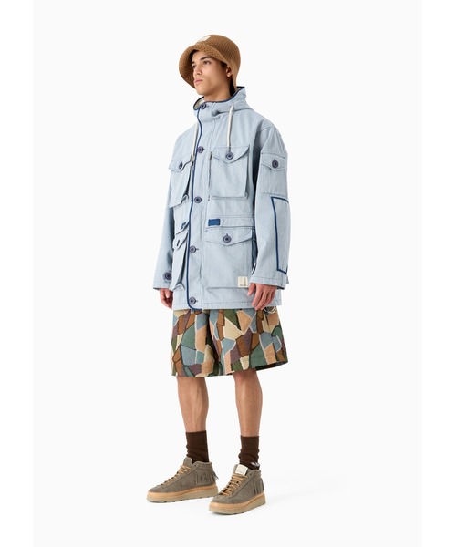 EMPORIO ARMANI(エンポリオアルマーニ)の「【エンポリオ アルマーニ】Emporio Armani Sustainability Values Capsule Collection ドローストリング付きバミューダパンツ オーガニック ジャカードゴブランファブリック(その他パンツ・メンズ・グリーン系その他・52/50/48/46)」の3枚目の写真