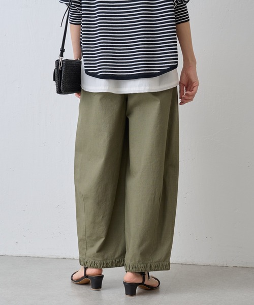 BEARDSLEY（ビアズリー）の「綿コクーンパンツ（チノパンツ・レディース・カーキ・FREE）」の8枚目の写真