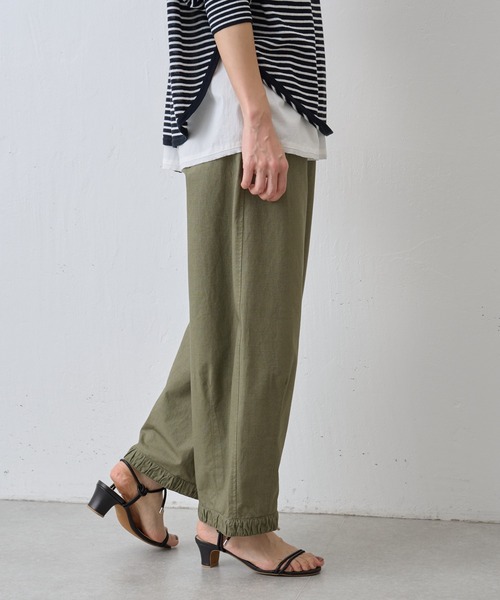 BEARDSLEY（ビアズリー）の「綿コクーンパンツ（チノパンツ・レディース・カーキ・FREE）」の9枚目の写真