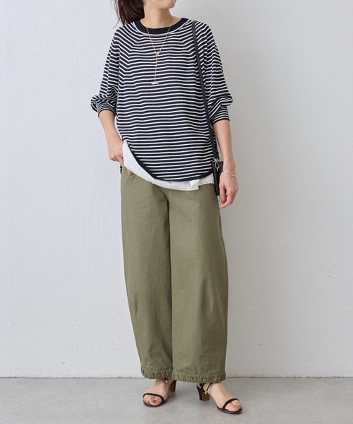 BEARDSLEY（ビアズリー）の「綿コクーンパンツ（チノパンツ・レディース・カーキ・FREE）」の10枚目の写真