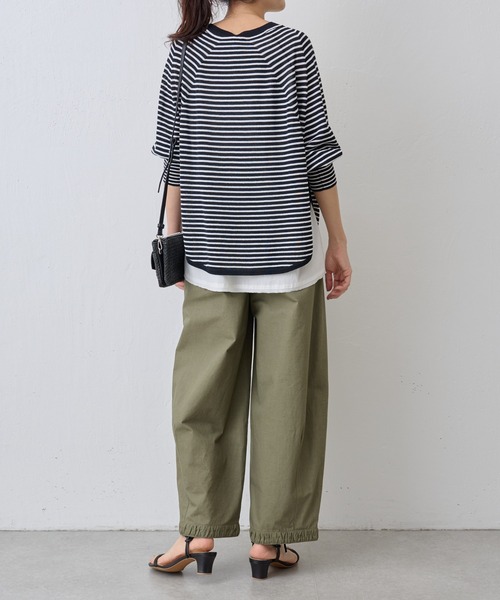 BEARDSLEY（ビアズリー）の「綿コクーンパンツ（チノパンツ・レディース・カーキ・FREE）」の12枚目の写真