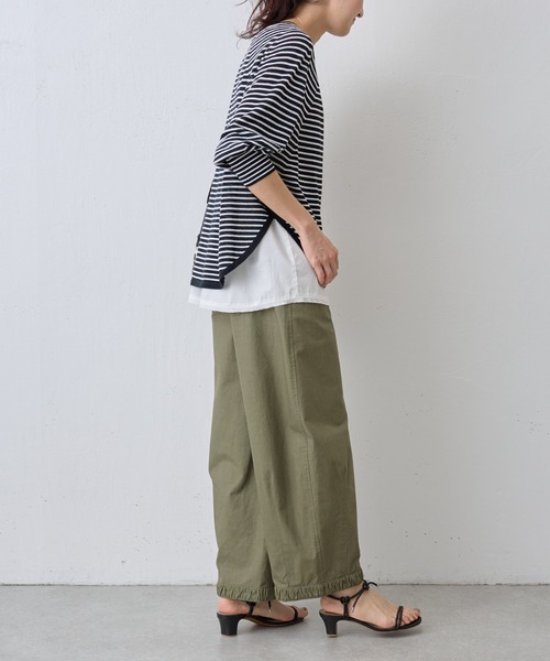 BEARDSLEY（ビアズリー）の「綿コクーンパンツ（チノパンツ・レディース・カーキ・FREE）」の13枚目の写真