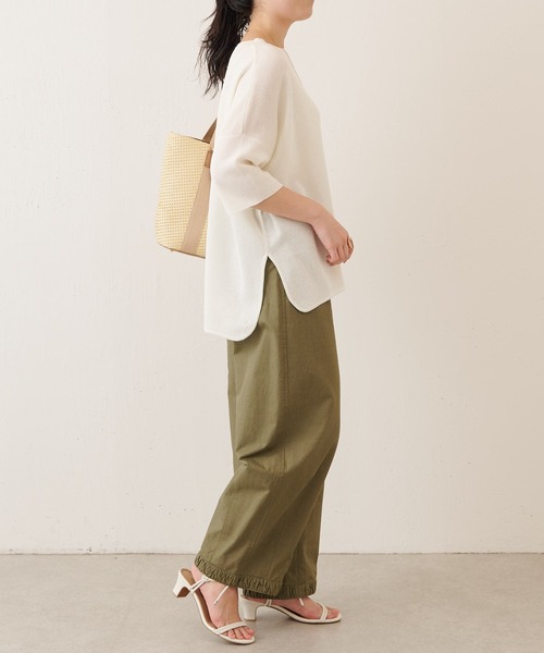 BEARDSLEY（ビアズリー）の「綿コクーンパンツ（チノパンツ・レディース・カーキ・FREE）」の15枚目の写真