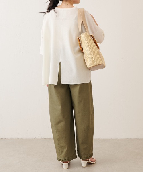 BEARDSLEY（ビアズリー）の「綿コクーンパンツ（チノパンツ・レディース・カーキ・FREE）」の16枚目の写真