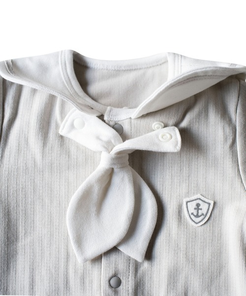 DADWAY（ダッドウェイ）の「フォーマルマリンロンパース（Tシャツ/カットソー・キッズ・ミント/ライトグレー・80ｃｍ/70cm）」の9枚目の写真