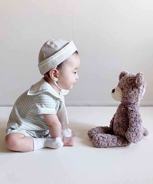 DADWAY（ダッドウェイ）の「フォーマルマリンロンパース（Tシャツ/カットソー・キッズ・ミント/ライトグレー・80ｃｍ/70cm）」の3枚目の写真