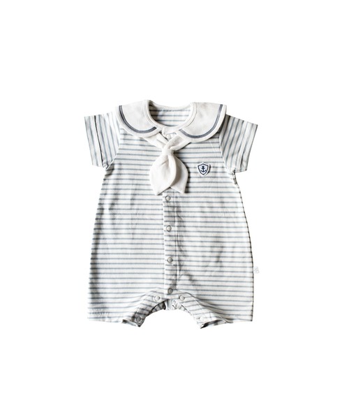 DADWAY（ダッドウェイ）の「フォーマルマリンロンパース（Tシャツ/カットソー・キッズ・ミント/ライトグレー・80ｃｍ/70cm）」の12枚目の写真