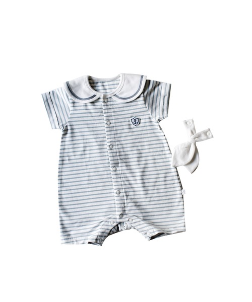 DADWAY（ダッドウェイ）の「フォーマルマリンロンパース（Tシャツ/カットソー・キッズ・ミント/ライトグレー・80ｃｍ/70cm）」の10枚目の写真