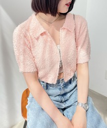 Heather | WZIPショートカーディガン（半袖）　118678(カーディガン/ボレロ)